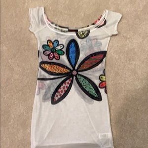 Crimson Ivy flower top, size small